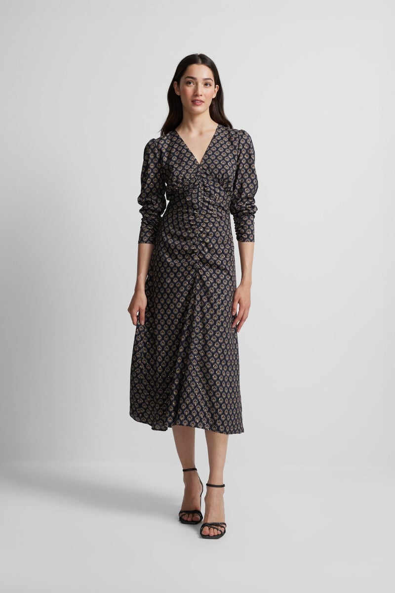 pedro del hierro Vestido midi estampado Rebajas online