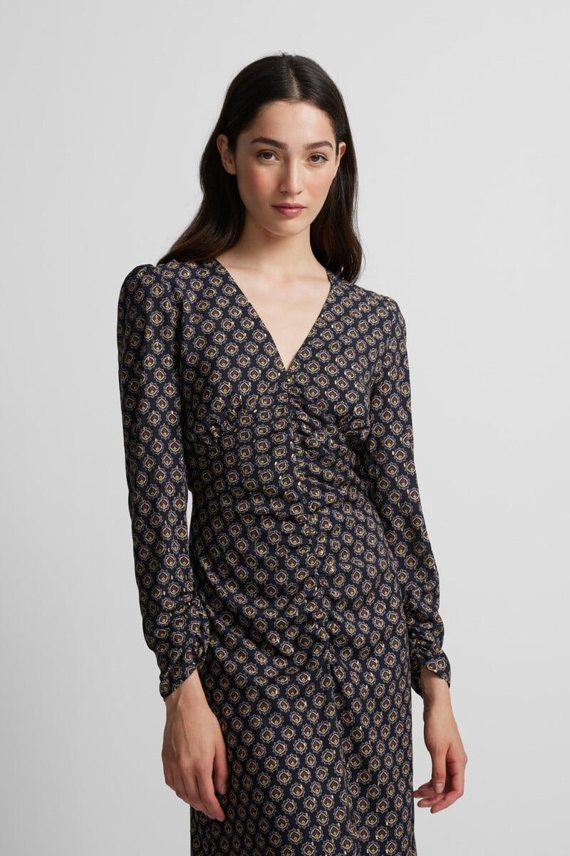 pedro del hierro Vestido midi estampado Rebajas online