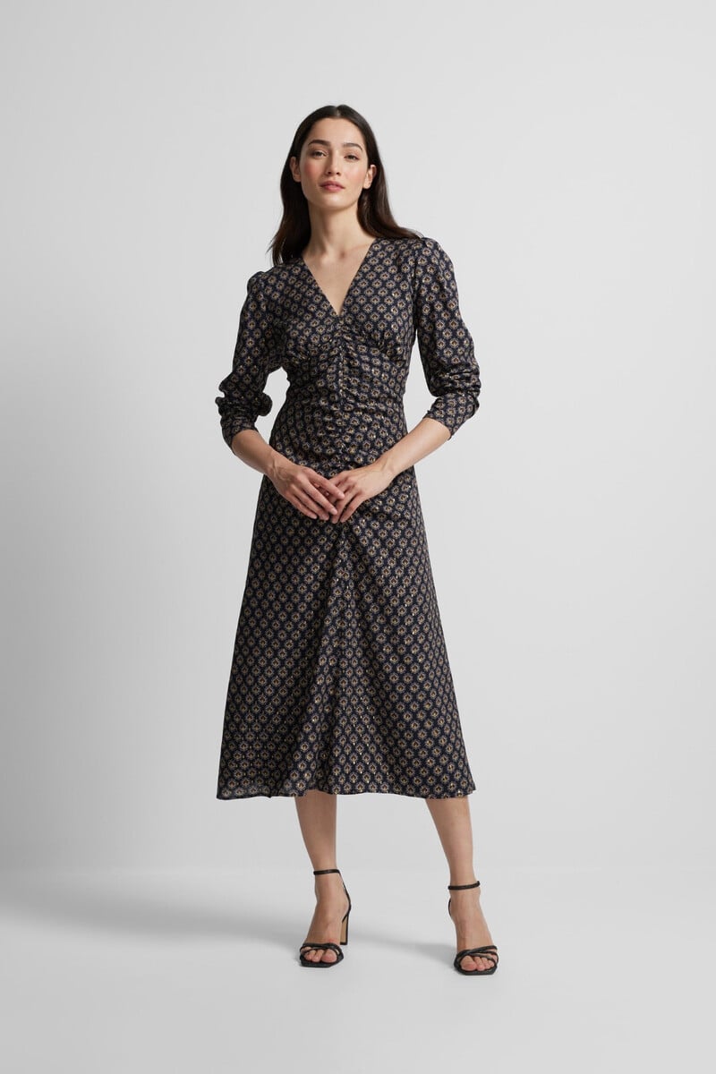 pedro del hierro Vestido midi estampado Rebajas online