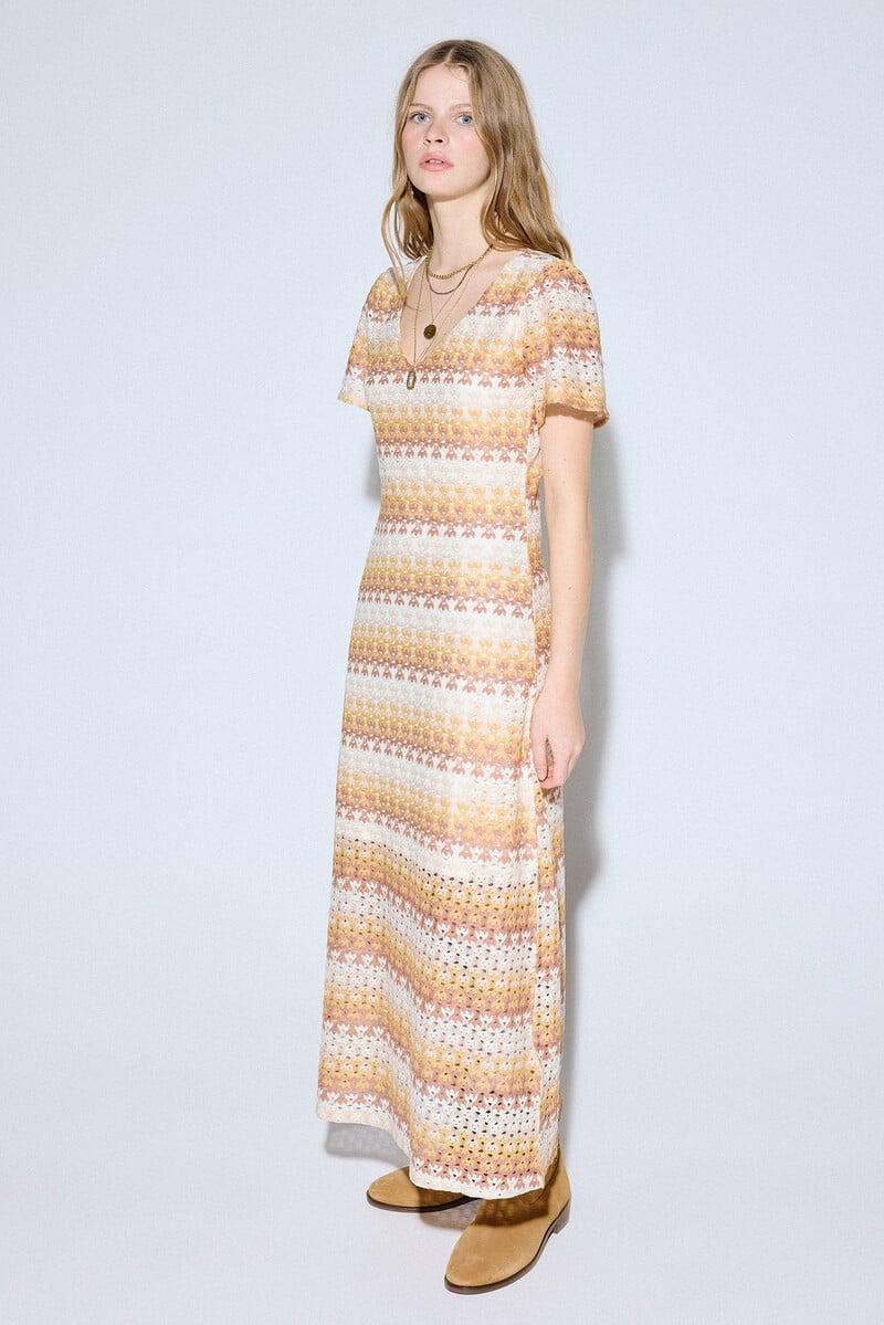 pedro del hierro Vestido estructura multicolor Promoción por tiempo limitado