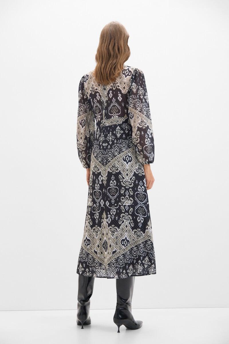 pedro del hierro Vestido estampado textura Promoción trimestral