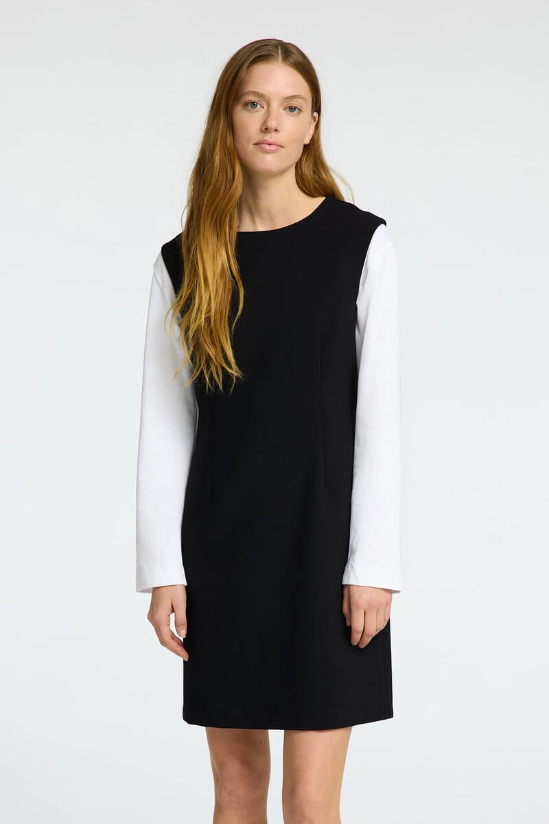 pedro del hierro Vestido corto de tirantes confeccionado con materiales reciclados Tienda de fábrica