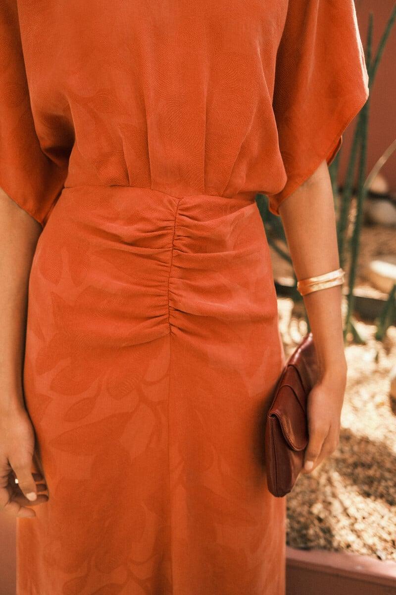 pedro del hierro Alexa. Vestido jacquard ocasión Ahorra y exporta