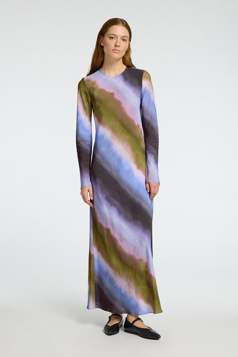 pedro del hierro Vestido Midi Tie Dye confeccionado con viscosa Precios de Black Friday