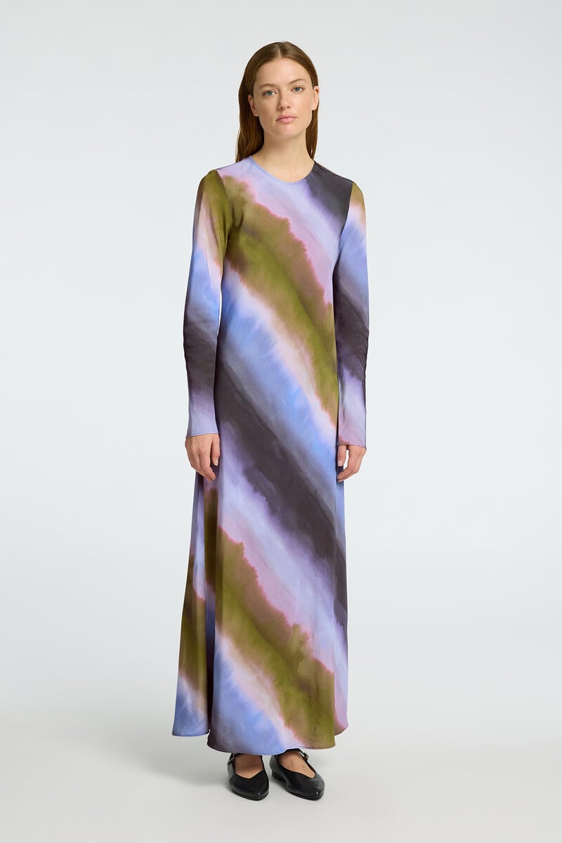 pedro del hierro Vestido Midi Tie Dye confeccionado con viscosa Precios de Black Friday