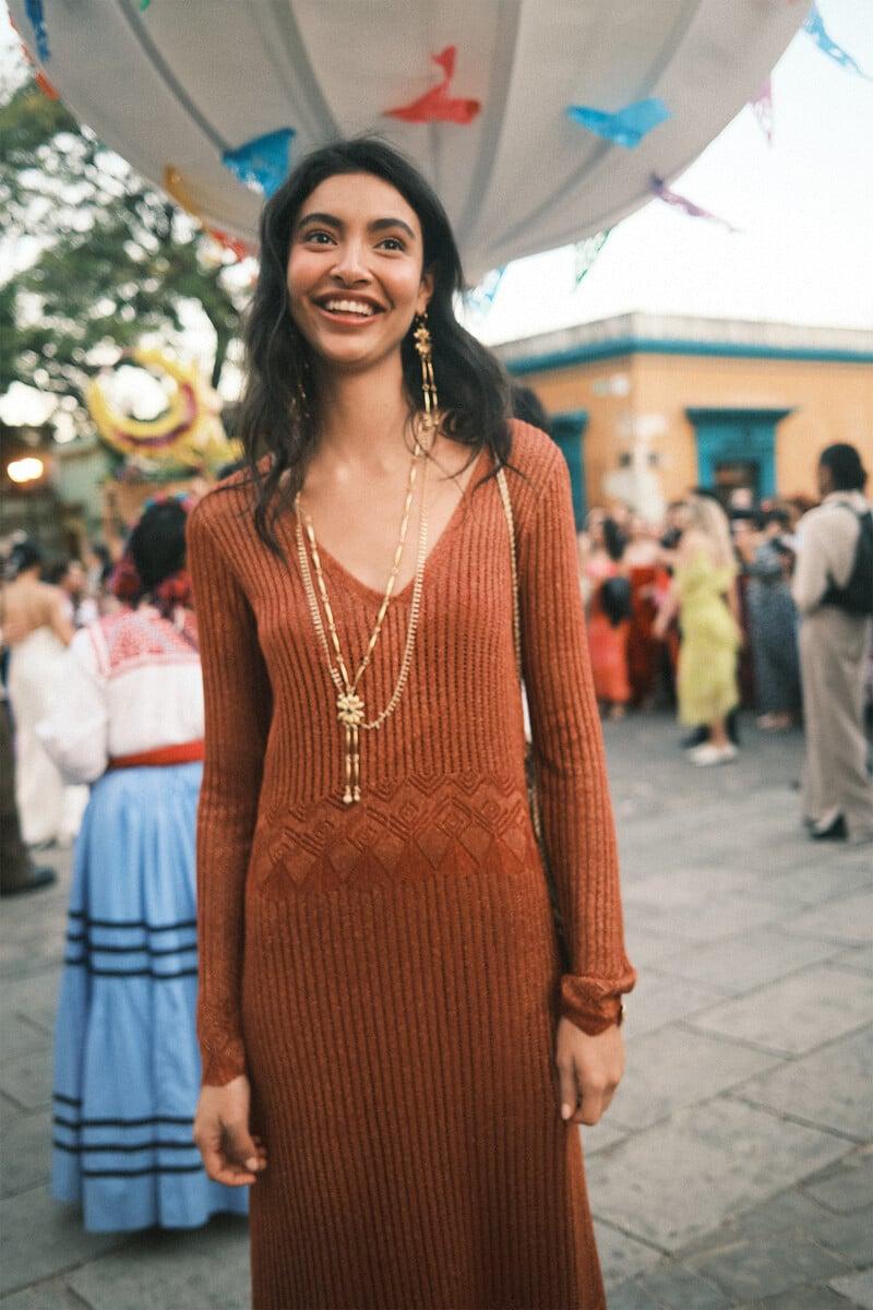 pedro del hierro Tadea. Vestido largo punto En oferta
