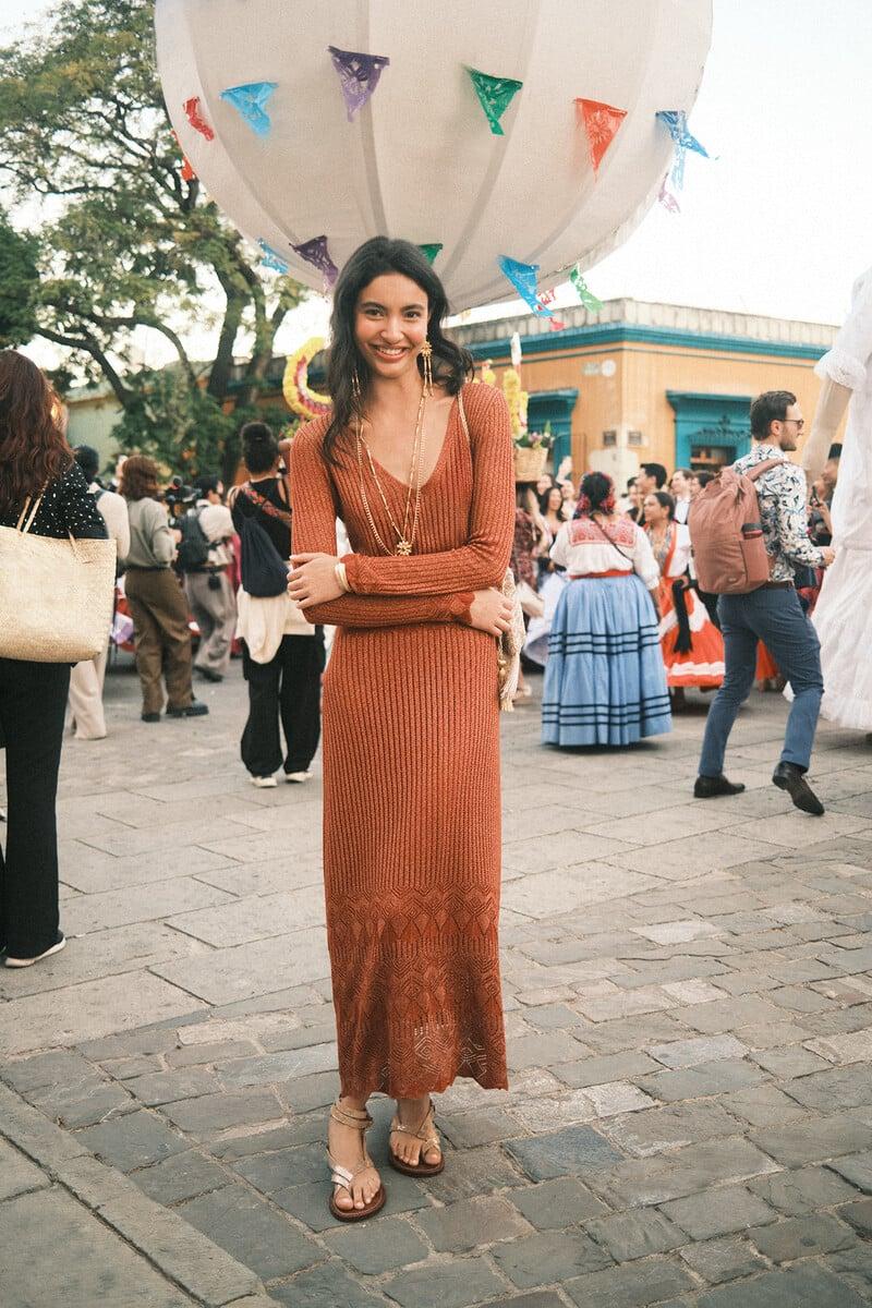 pedro del hierro Tadea. Vestido largo punto En oferta