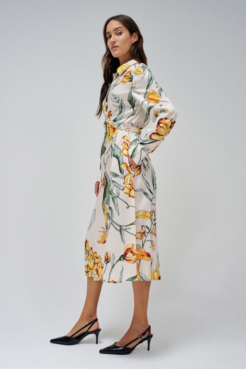 pedro del hierro Vestido flores midi Libre de impuestos