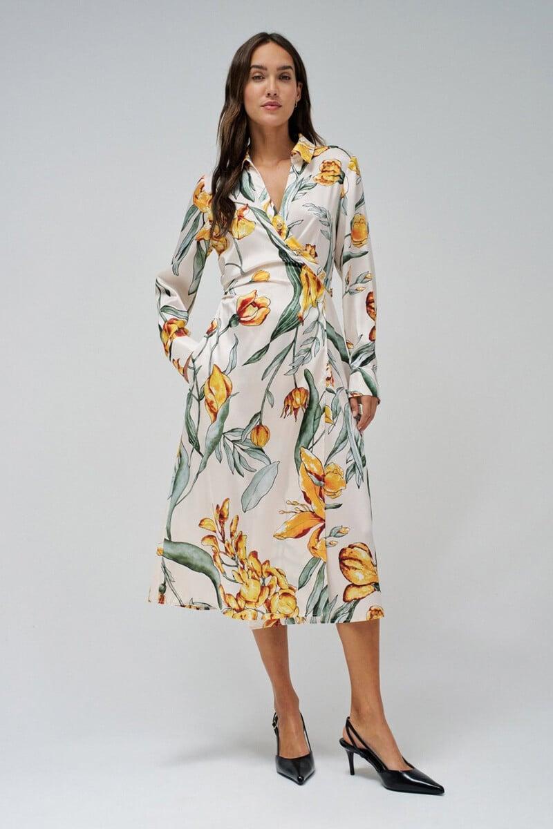 pedro del hierro Vestido flores midi Libre de impuestos