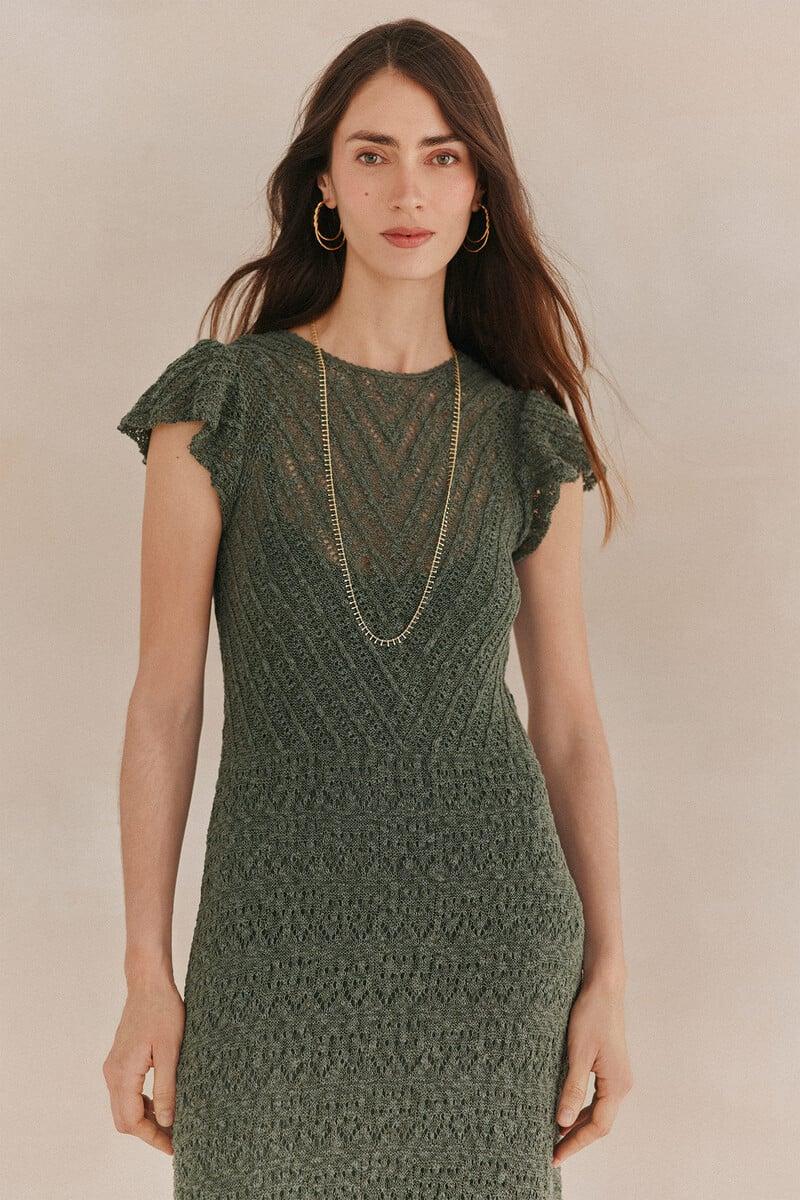 pedro del hierro Sella. Vestido punto midi Última moda