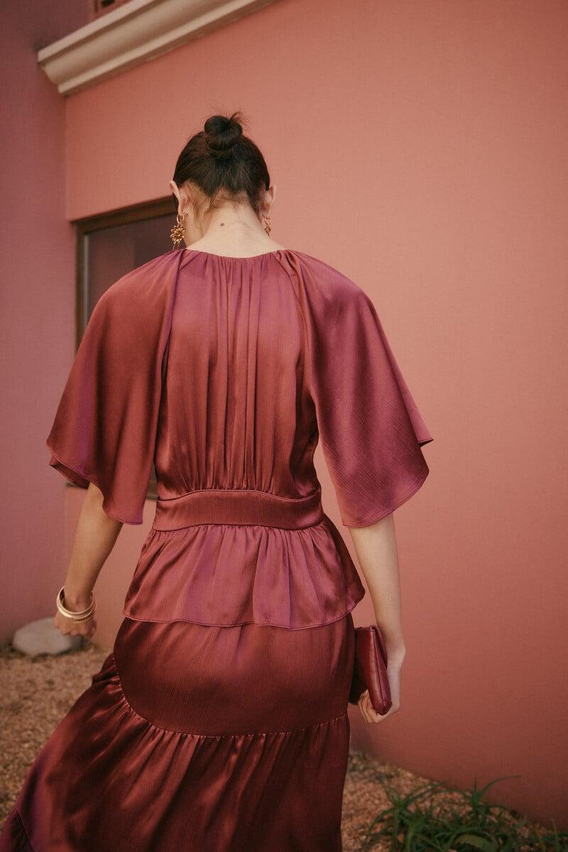 pedro del hierro Ariadna. Vestido fluido paneles Descuento por venta flash