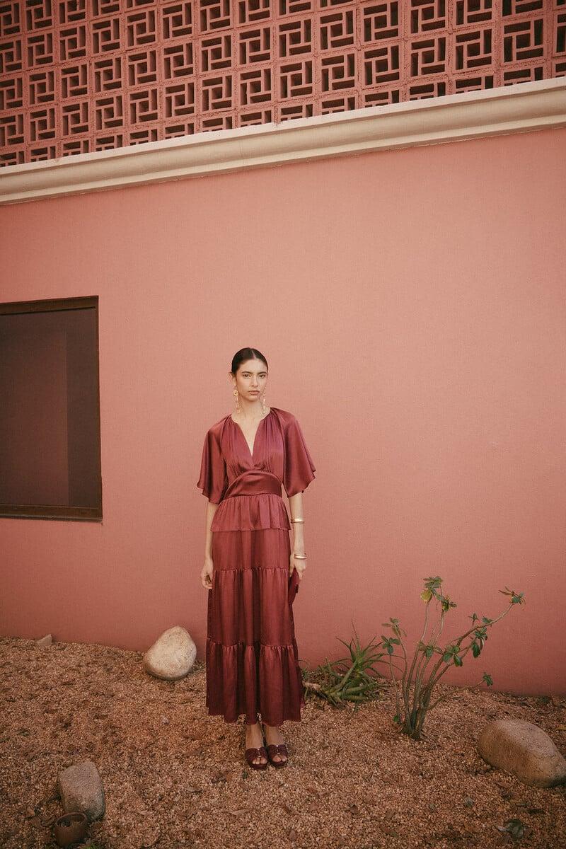 pedro del hierro Ariadna. Vestido fluido paneles Descuento por venta flash