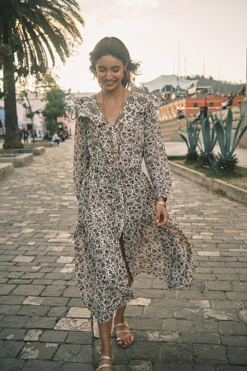 pedro del hierro Lorena. Vestido estampado