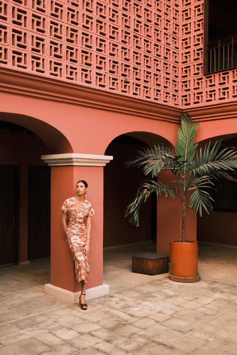 pedro del hierro Alondra. Vestido estampado Grandes ahorros