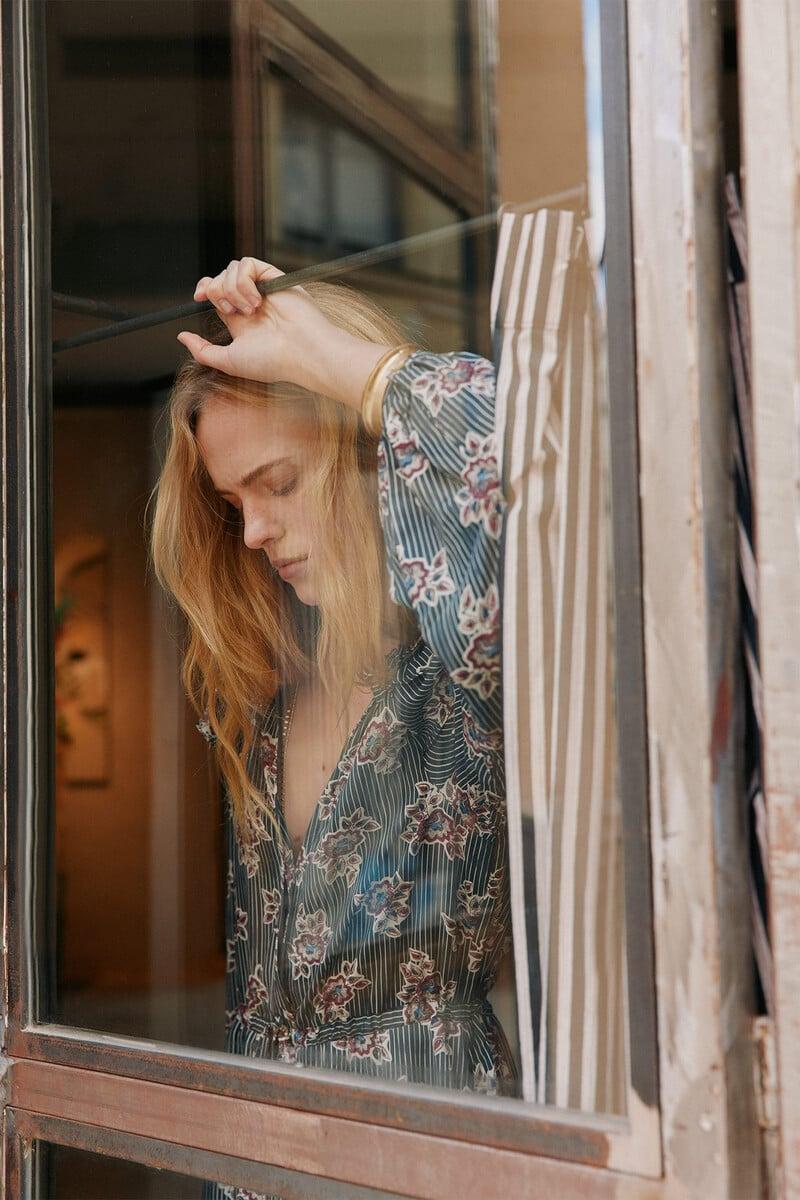 pedro del hierro Alejandra. Vestido estampado Rebajas de fin de temporada