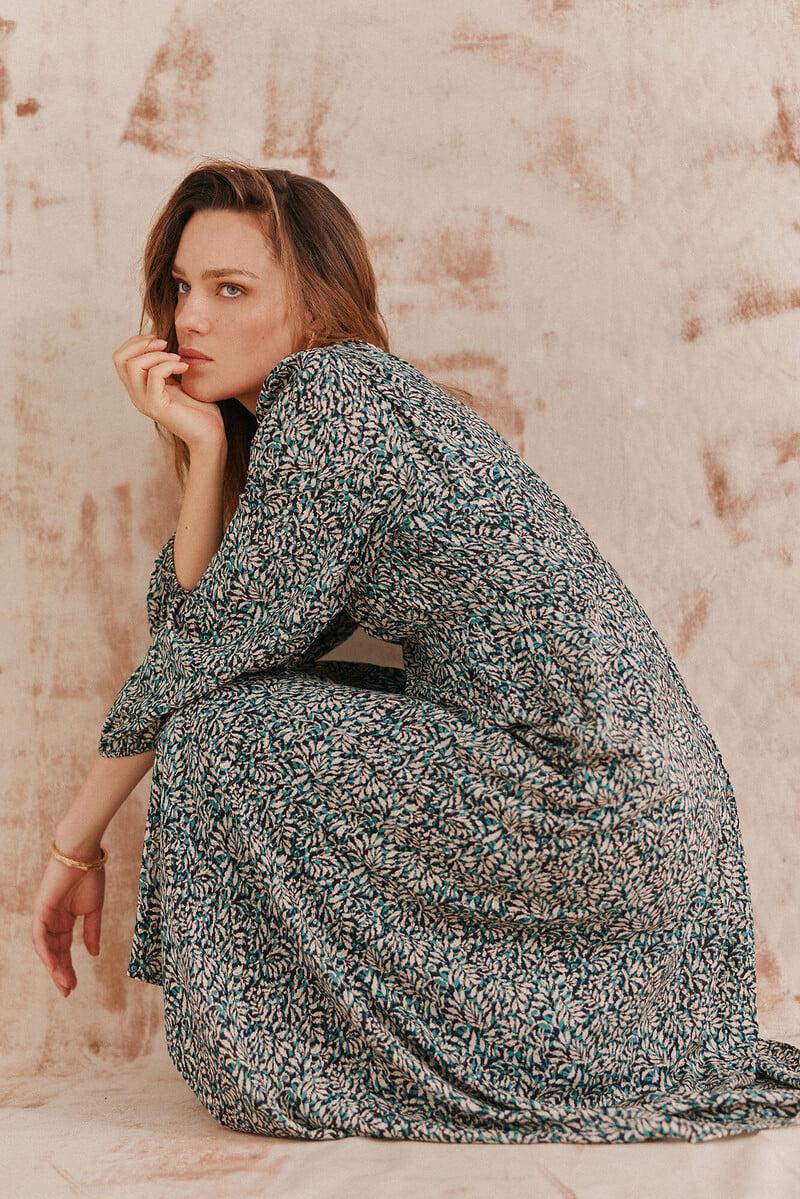 pedro del hierro Ava. Vestido estampado 2025