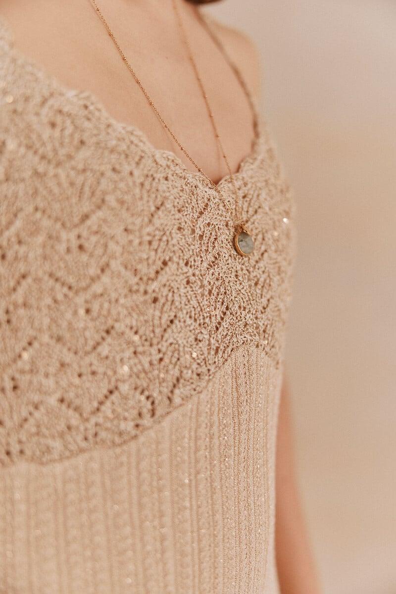 pedro del hierro Nora. Vestido tirantes punto En línea
