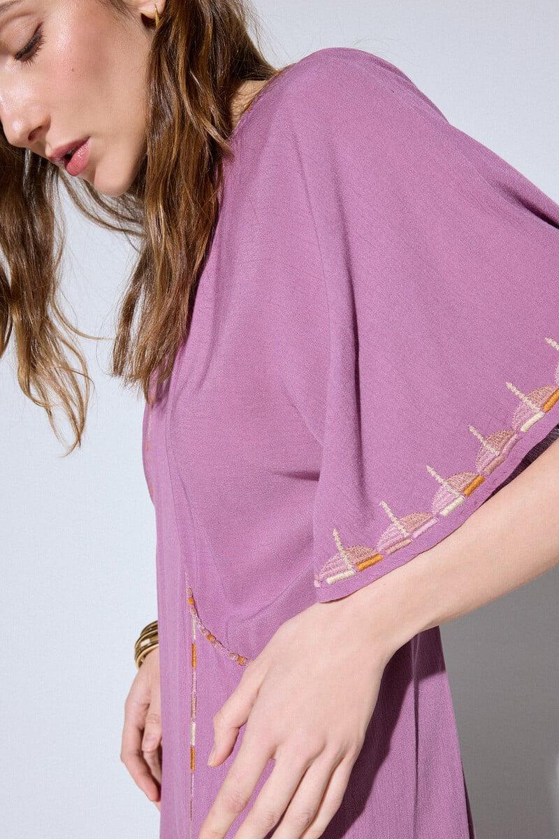 pedro del hierro Vestido manga capa bordado Tienda