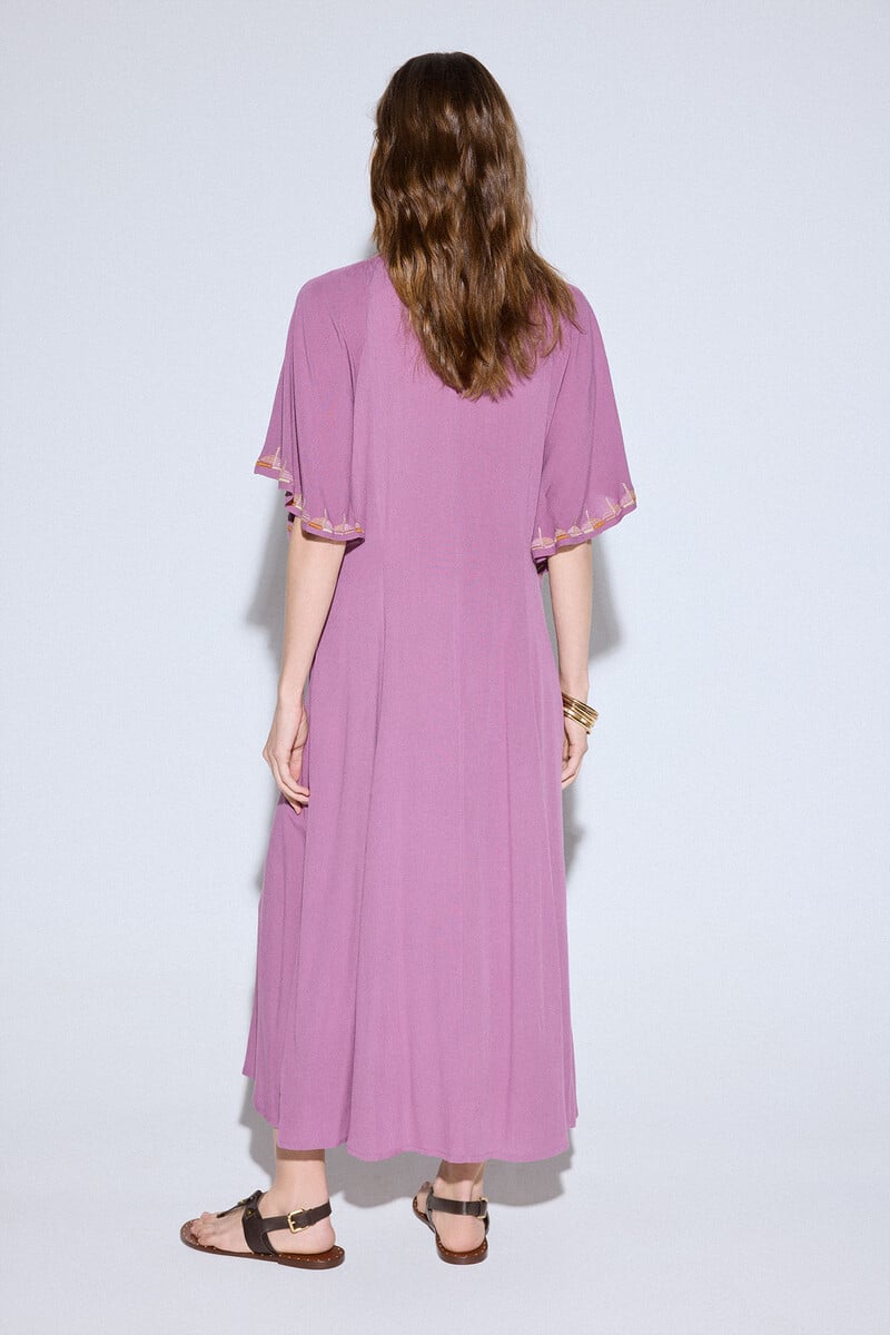pedro del hierro Vestido manga capa bordado Tienda