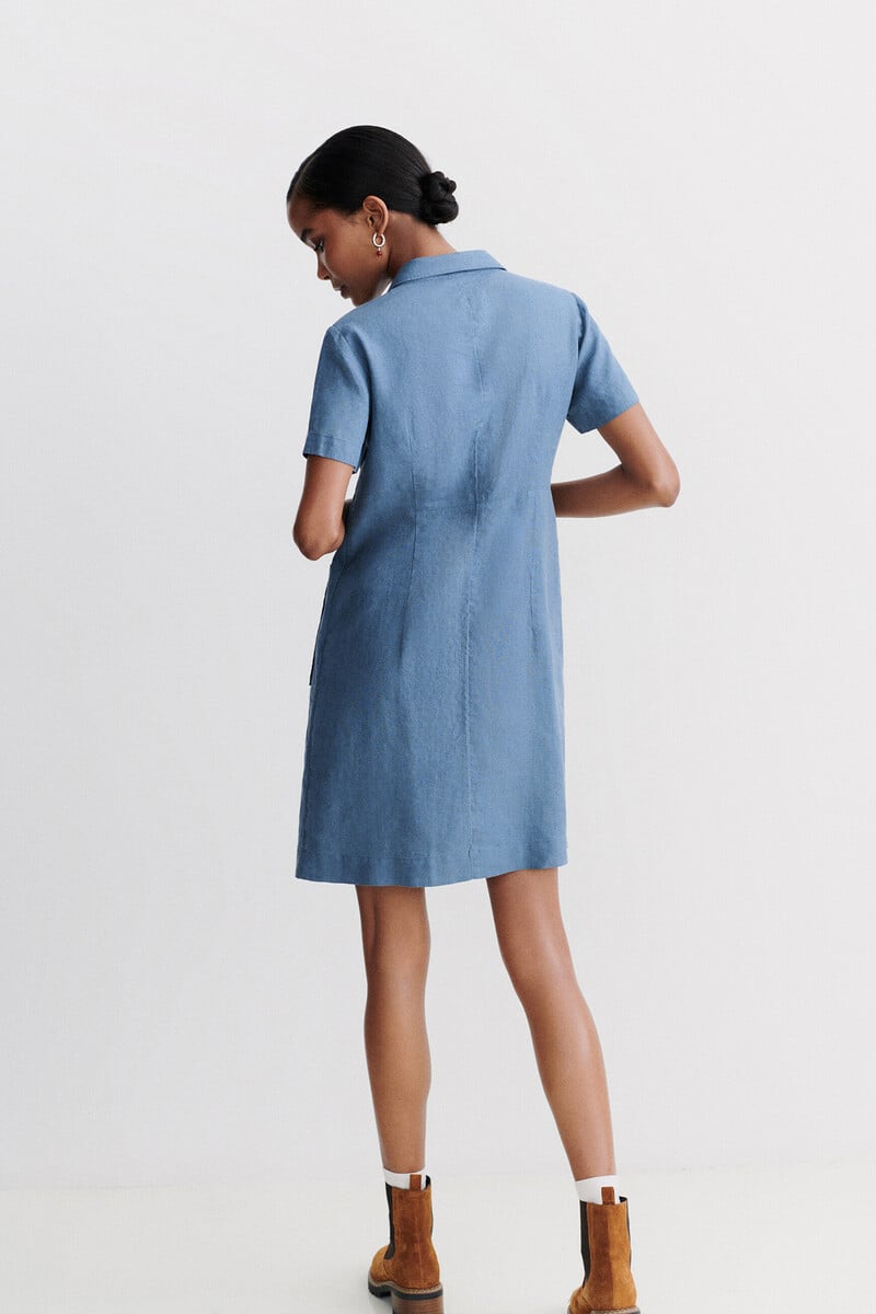 pedro del hierro Vestido laure 100 % lino Mejor oferta