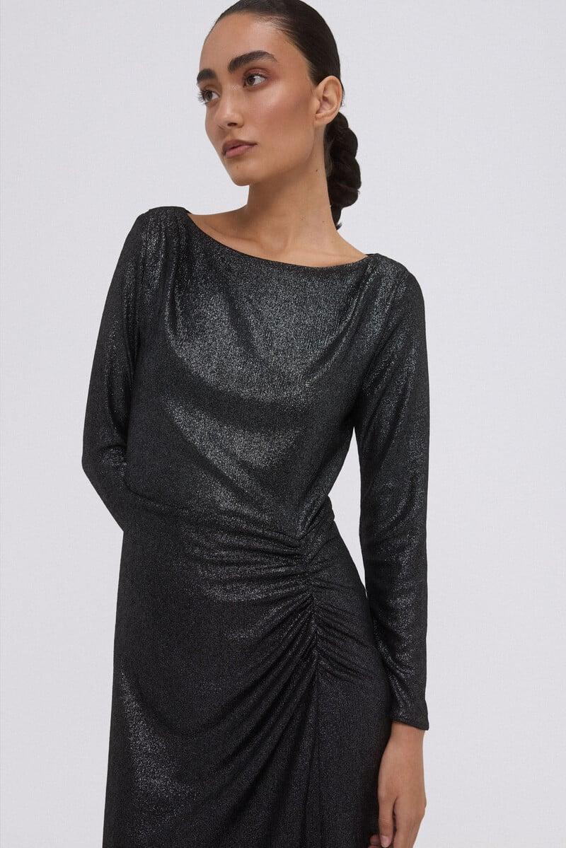 pedro del hierro Vestido plateado de punto Envío gratis