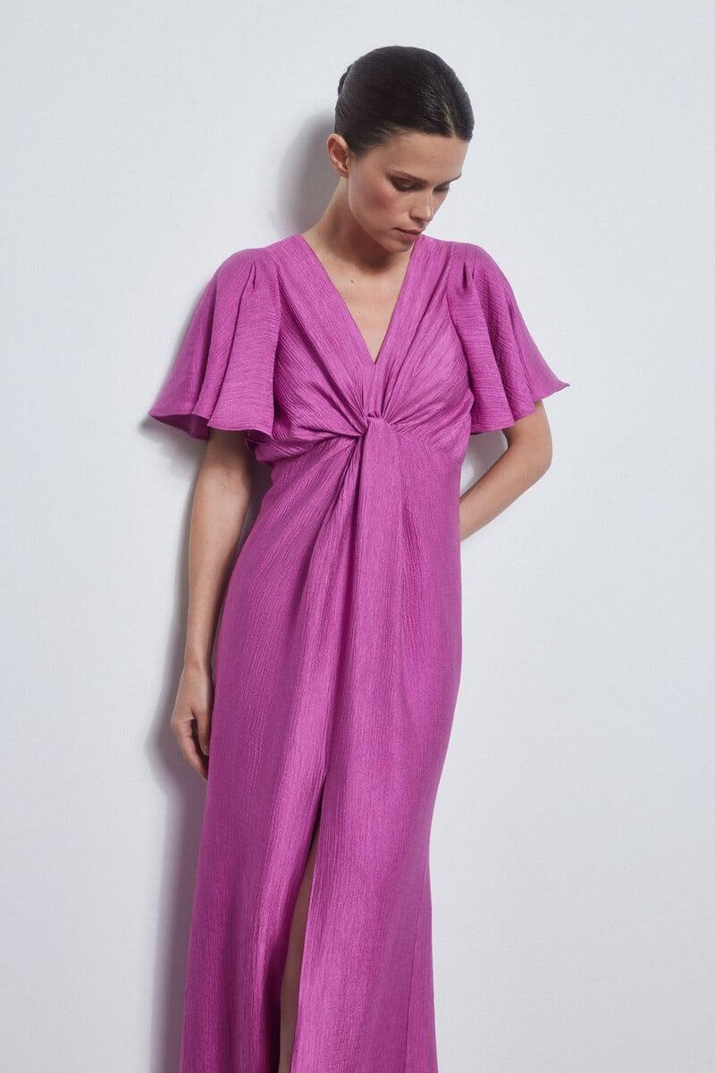 pedro del hierro Vestido con nudo en escote ÚLTIMAS EDICIONES