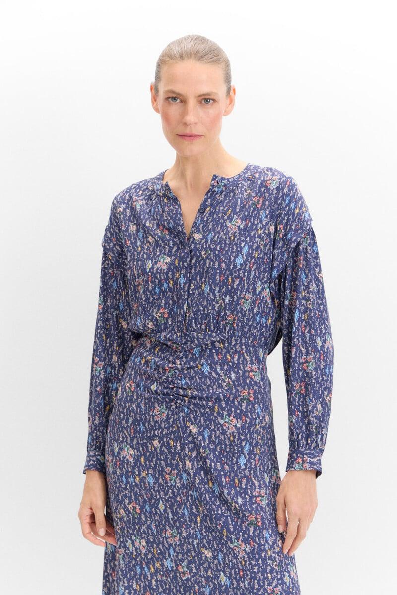 pedro del hierro Vestido midi estampado Precio de fábrica