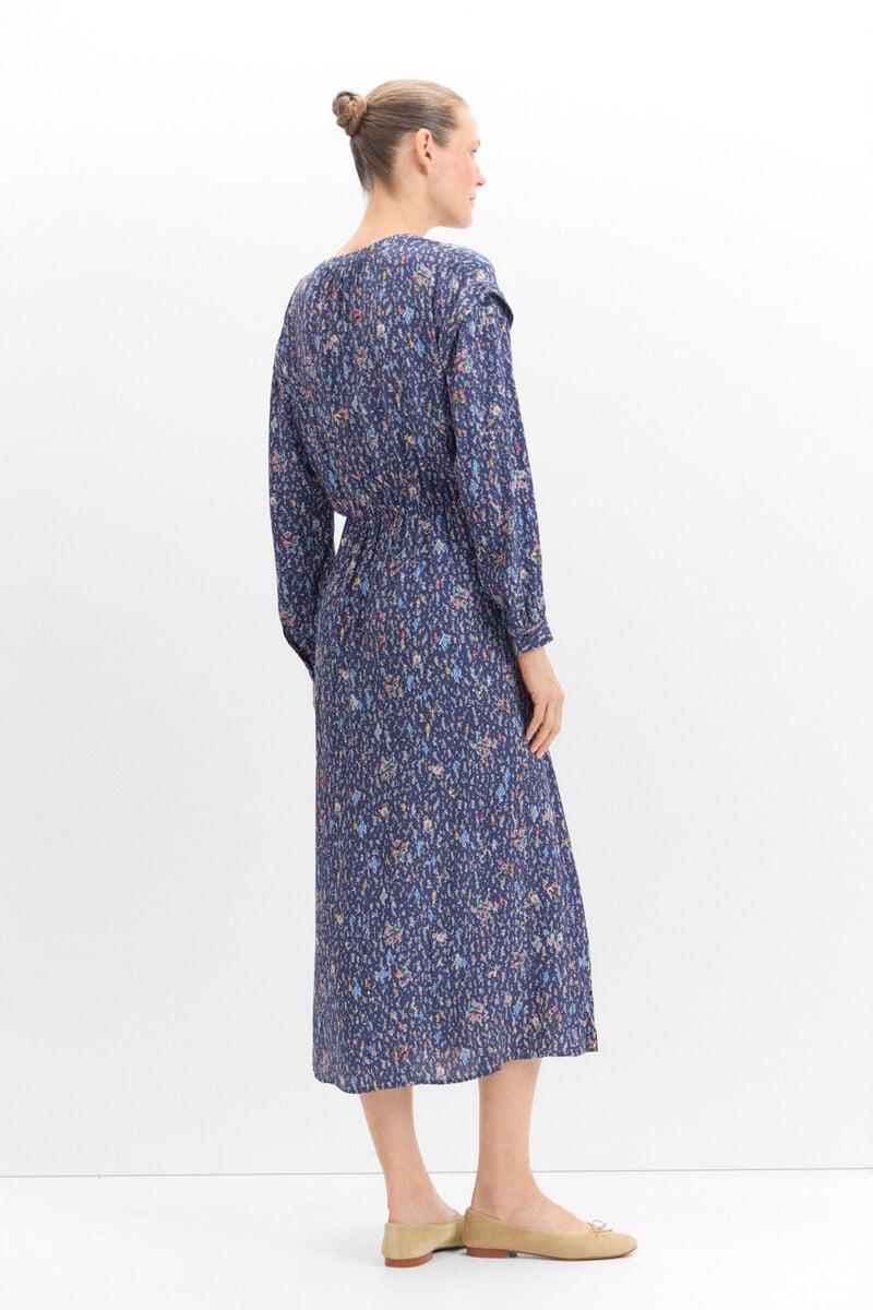 pedro del hierro Vestido midi estampado Precio de fábrica