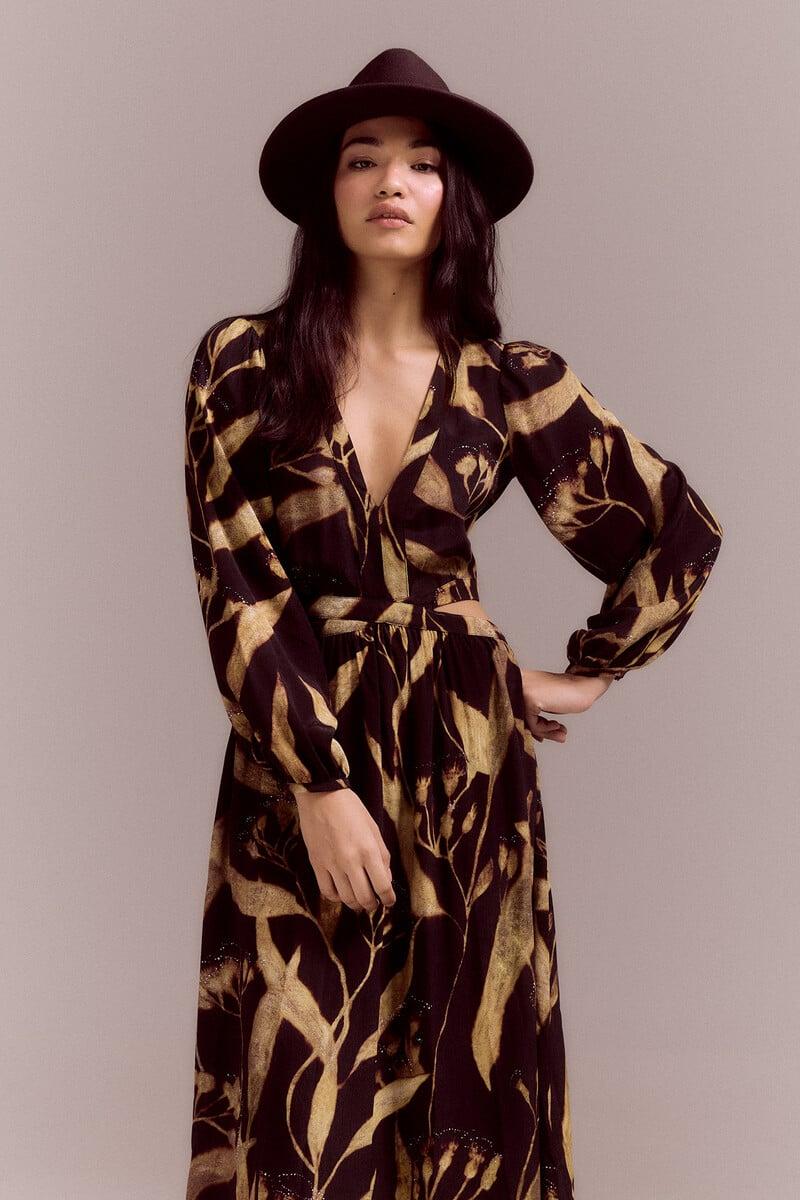 pedro del hierro Vestido estampado aberturas Solo hoy