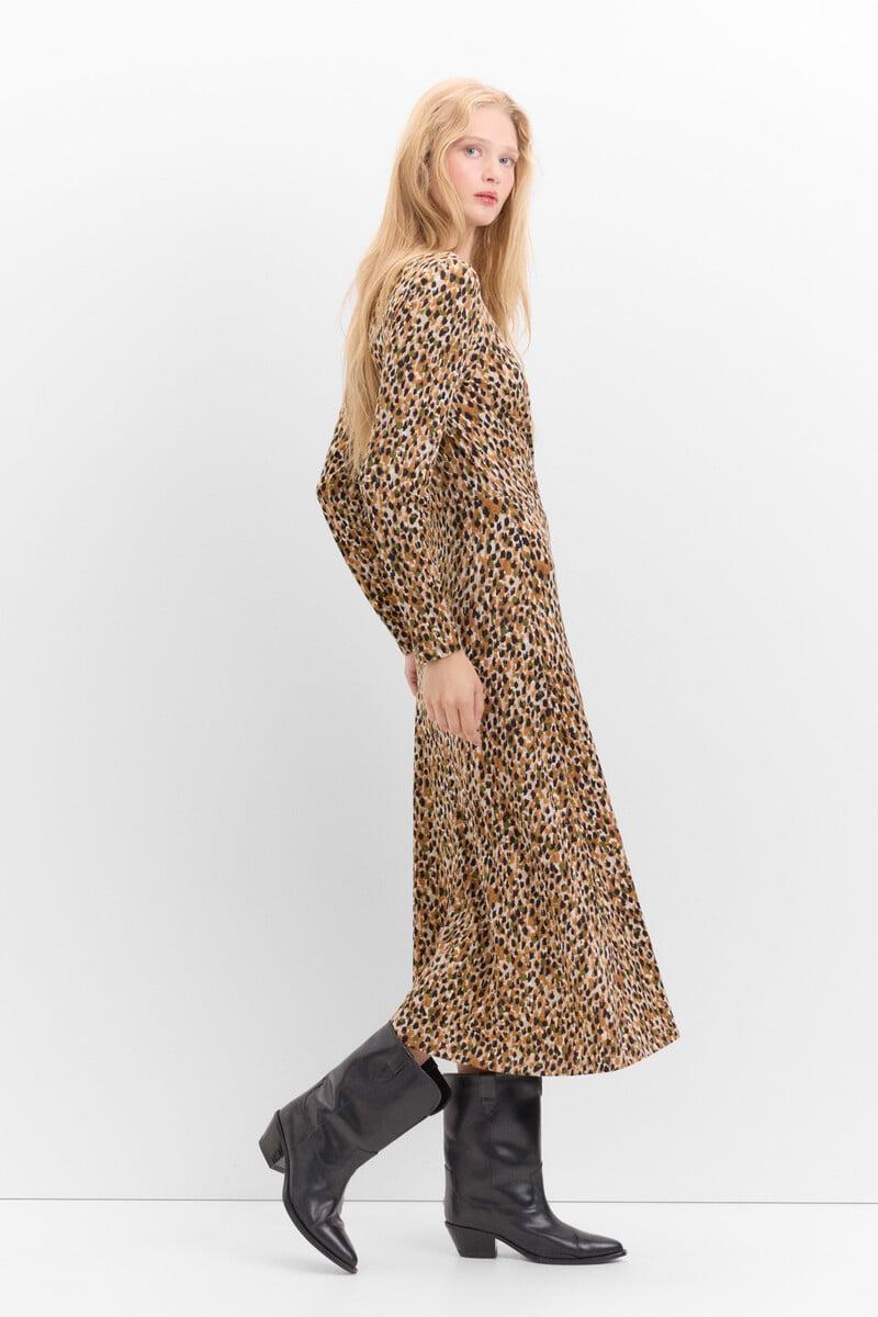 pedro del hierro Vestido con frunce delantero Promoción trimestral