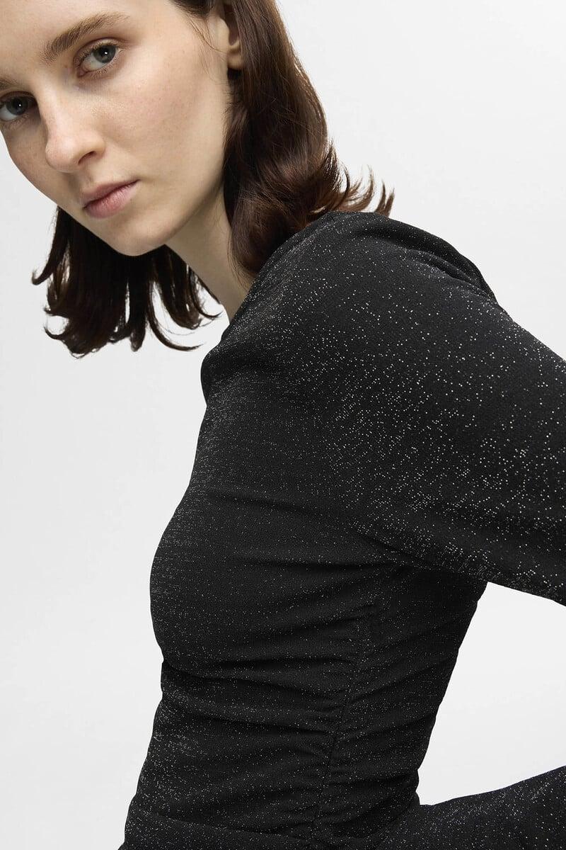 pedro del hierro Vestido largo con brillo y escote barco Descuentos del mes