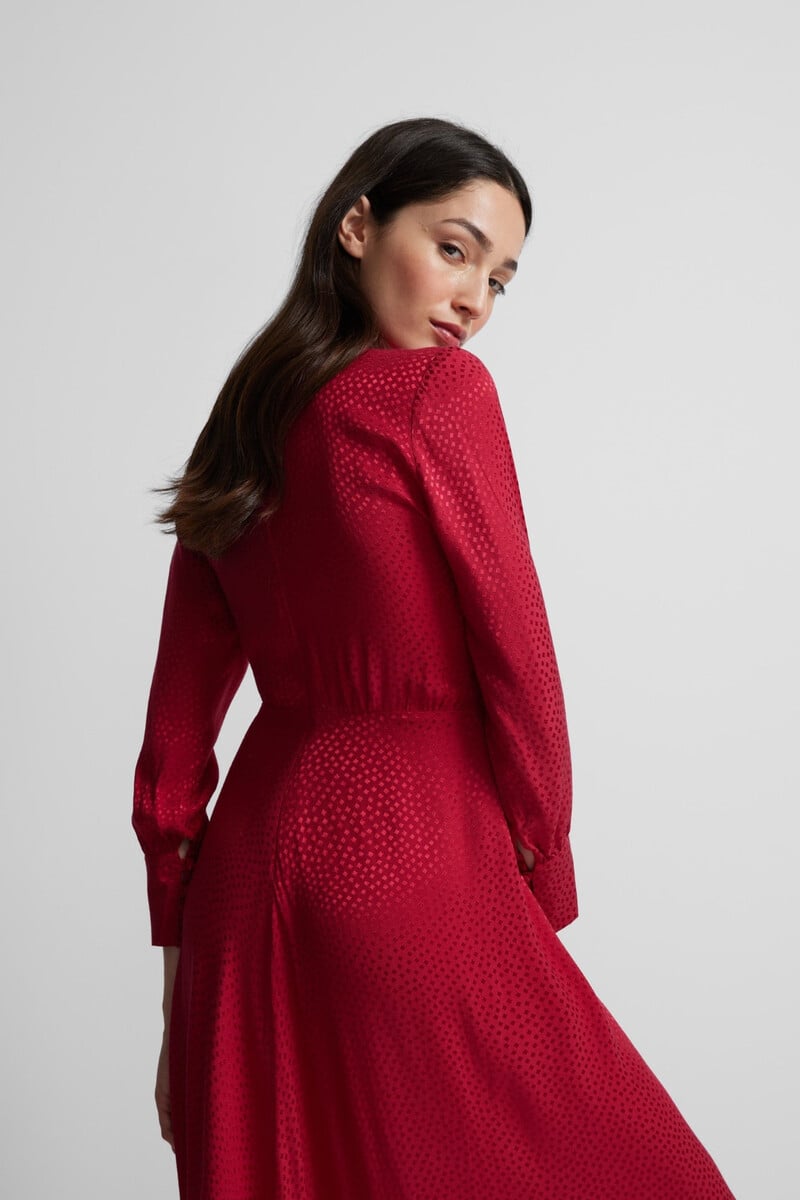pedro del hierro Vestido largo nudo jacquard Oferta exclusiva