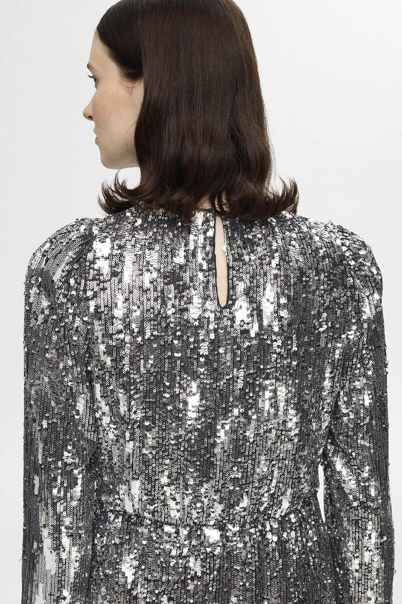 pedro del hierro Vestido corto de lentejuelas confeccionado con materiales reciclados Descuento por venta flash