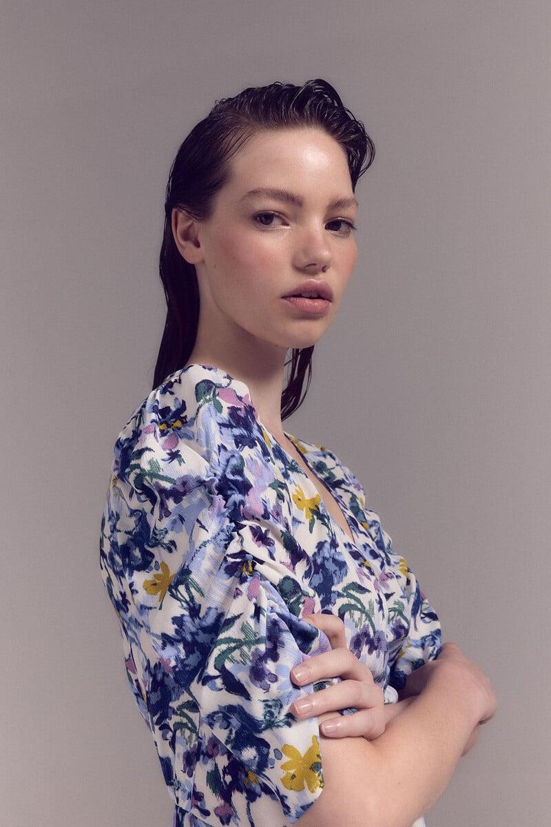 pedro del hierro Vestido estampado detalle fruncido Ofertas especiales
