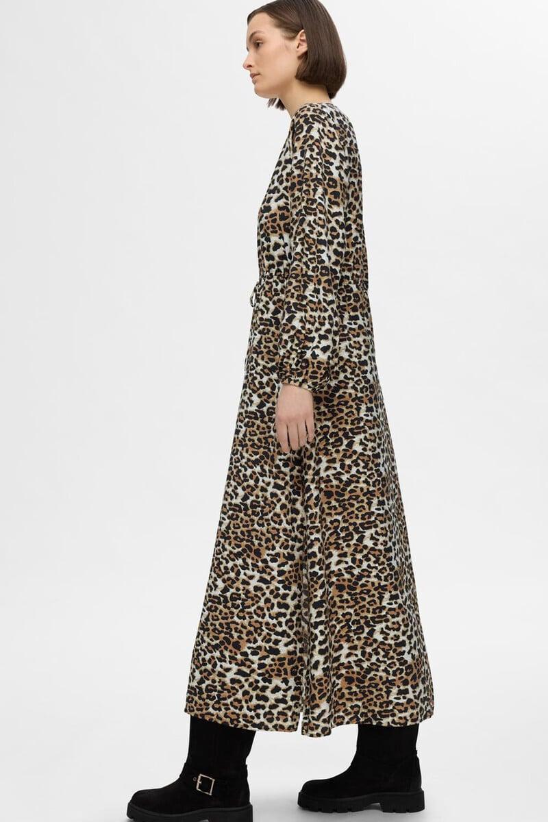 pedro del hierro Vestido de leopardo largo confeccionado con Lenzing ECOVERO Precio ultrabajo