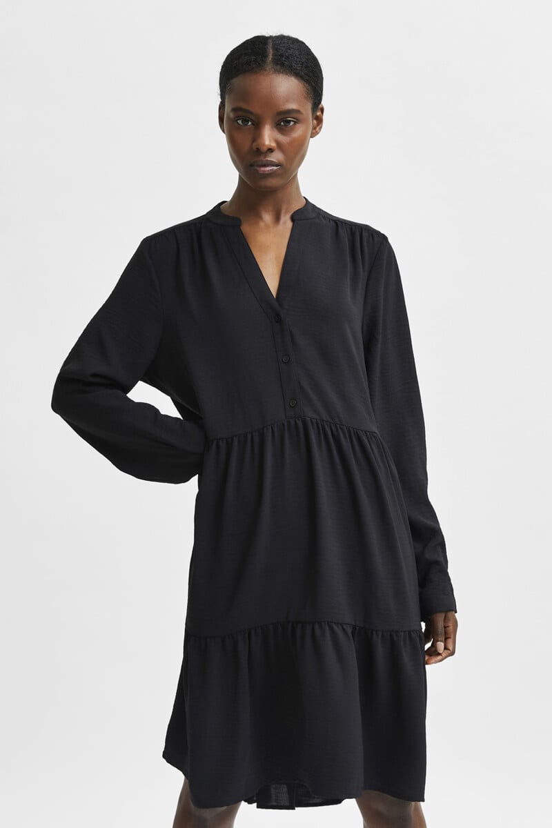 pedro del hierro Vestido camisero de manga larga con volantes Devoluciones gratuitas
