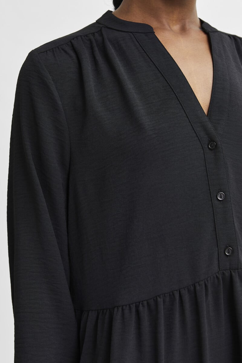 pedro del hierro Vestido camisero de manga larga con volantes Devoluciones gratuitas
