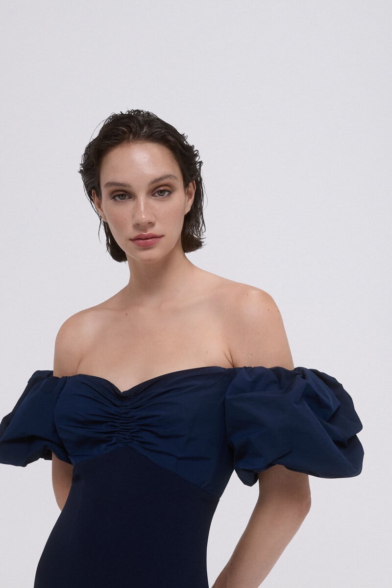 pedro del hierro Vestido ajustado con mangas abullonadas Outlet online
