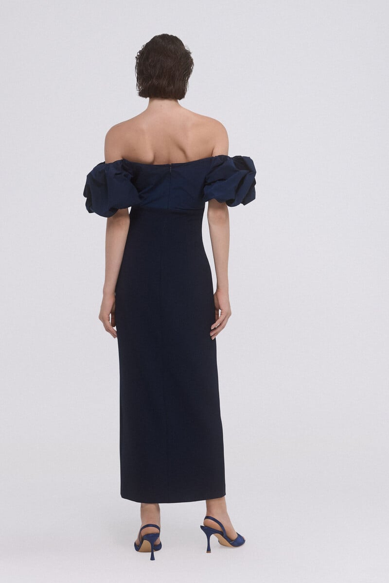 pedro del hierro Vestido ajustado con mangas abullonadas Outlet online
