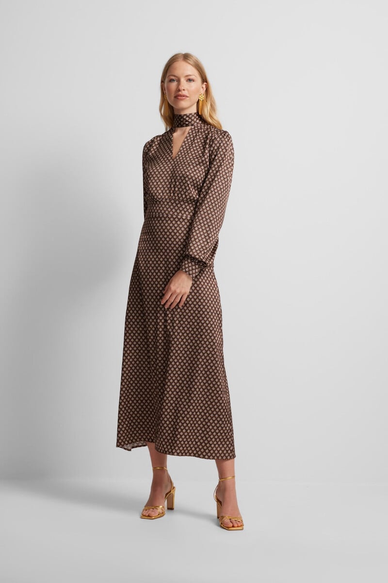 pedro del hierro Vestido midi satinado Rebajas