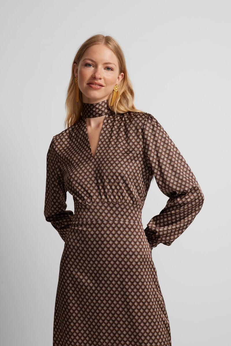 pedro del hierro Vestido midi satinado Rebajas