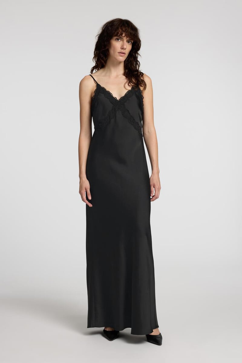 pedro del hierro Vestido lencero Midi confeccionado con materiales reciclados En oferta