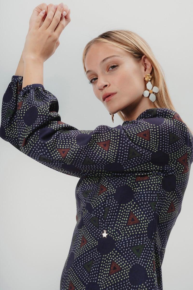pedro del hierro Vestido estampado geométrico Elisa Gran oferta