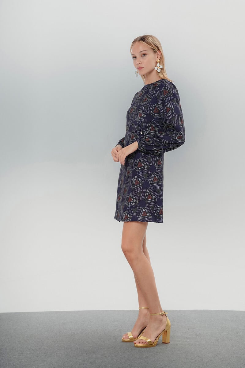 pedro del hierro Vestido estampado geométrico Elisa Gran oferta