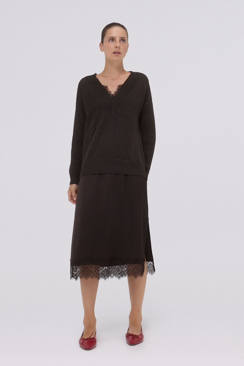 pedro del hierro Vestido de punto lencero Envío gratis