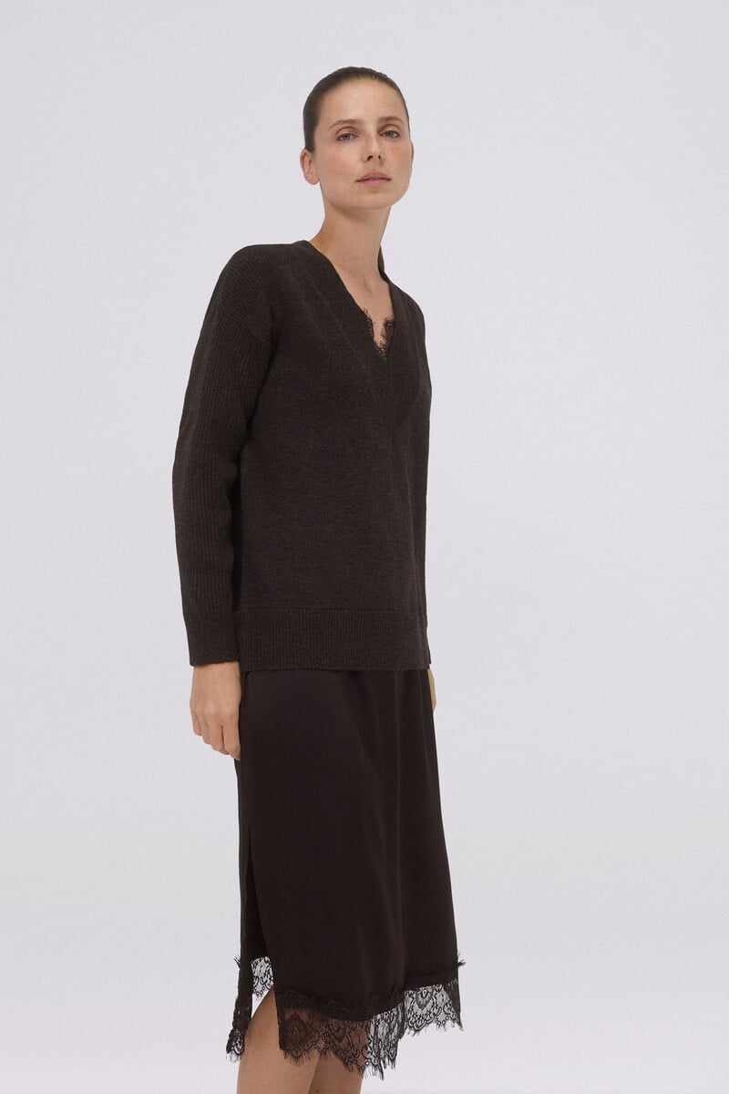 pedro del hierro Vestido de punto lencero Envío gratis