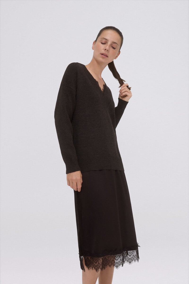 pedro del hierro Vestido de punto lencero Envío gratis