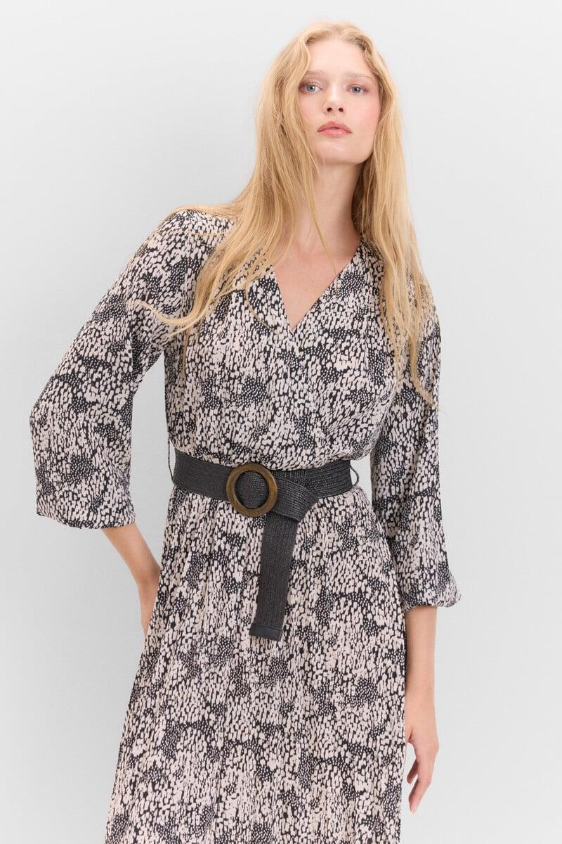 pedro del hierro Vestido falda plisada Oferta especial