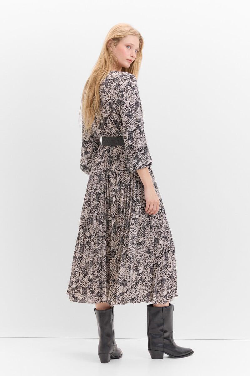 pedro del hierro Vestido falda plisada Oferta especial