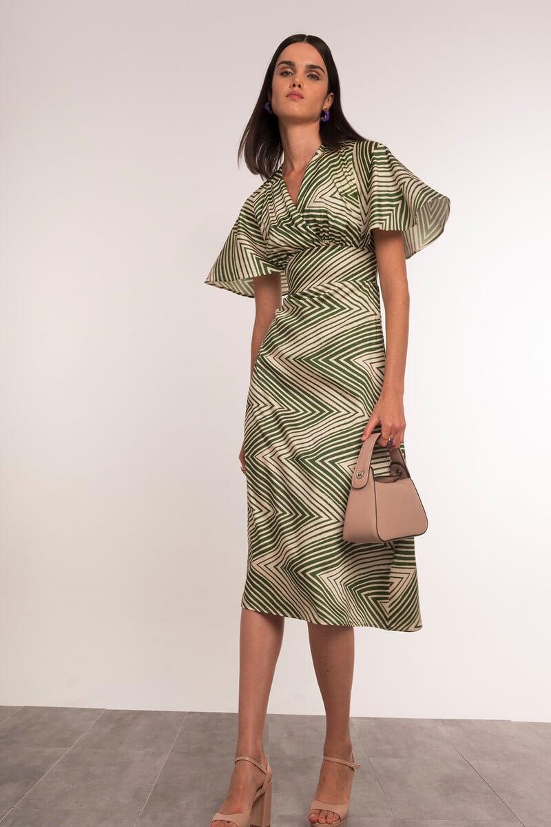 pedro del hierro Vestido midi zigzag Solo hoy